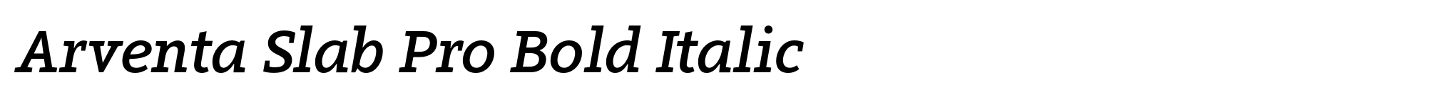 Arventa Slab Pro Bold Italic image